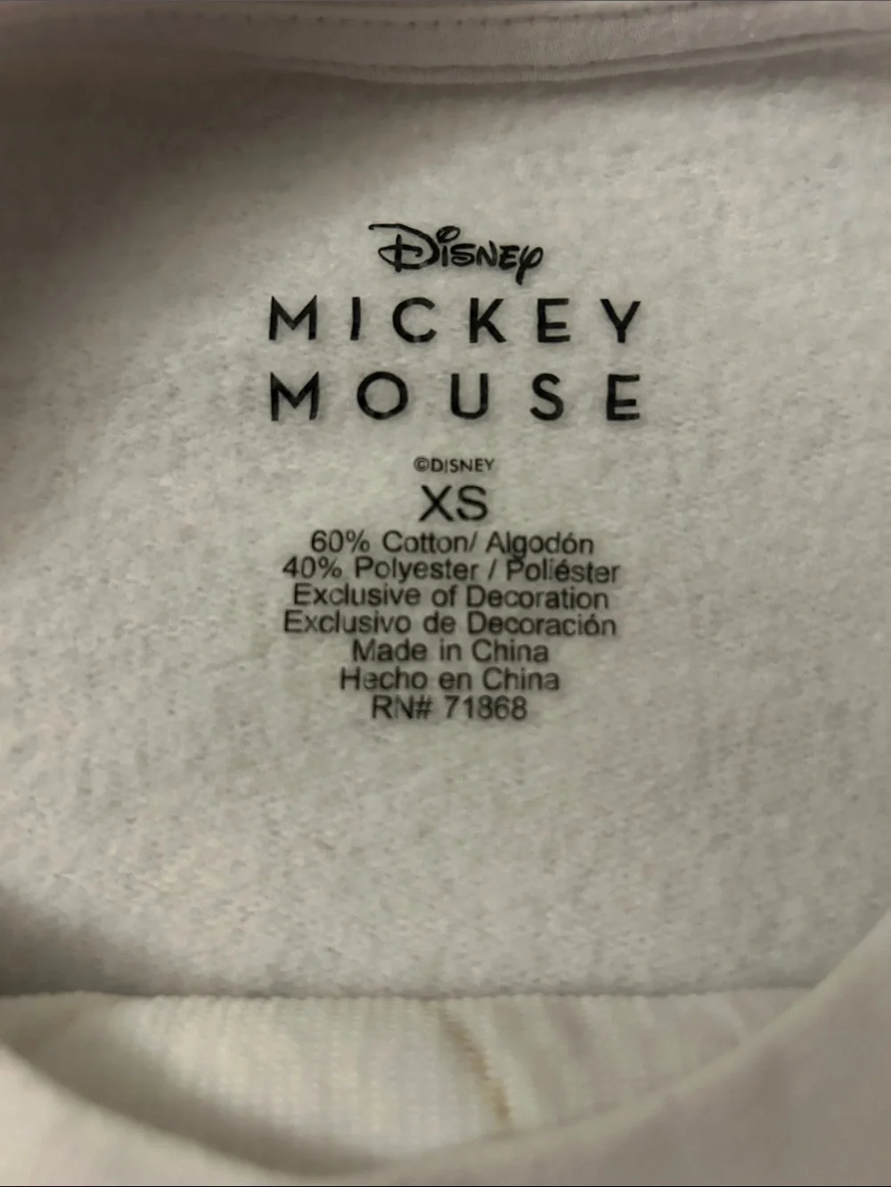 Mickey Mouse Crewneck Sweatshirt with Denim Patchwork